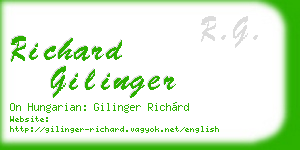 richard gilinger business card